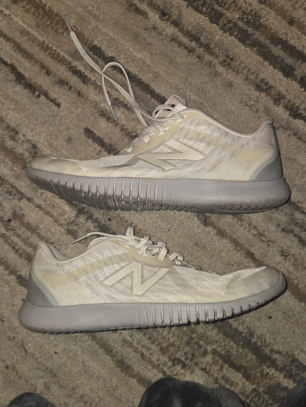 New Balance Men’s Athletic Shoes - White and Light Gray